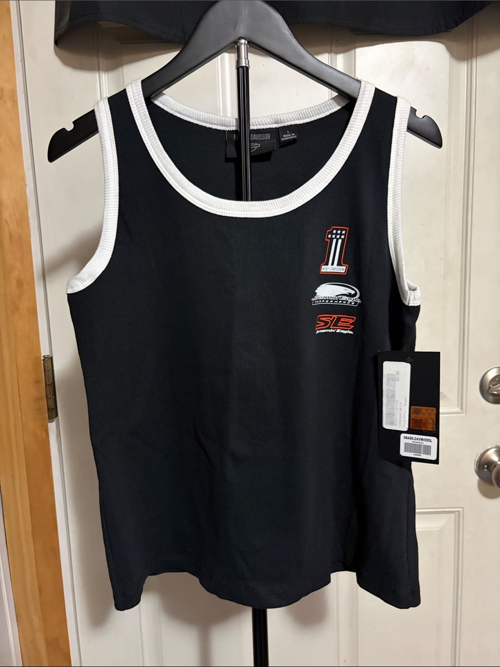 NWT Harley Davidson Screamin' Eagle Racing Ribbed Tank Double Graphics